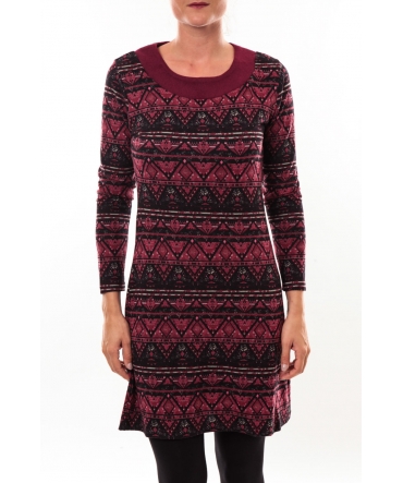 Robe pull 71565011 bordeaux