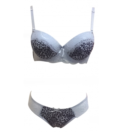 Lingerie Land ensemble léopard gris