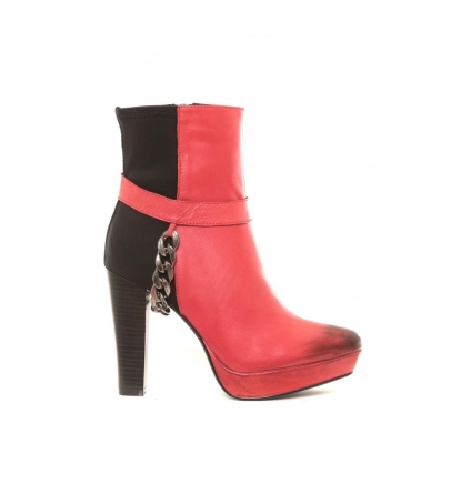 Ilario Ferrucci Bottines en cuir Gibus rouge