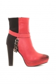 Ilario Ferrucci Bottines en cuir Gibus rouge