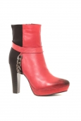 Ilario Ferrucci Bottines en cuir Gibus rouge