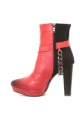 Ilario Ferrucci Bottines en cuir Gibus rouge