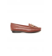 Ilario Ferucci Mocassins en cuir Lilac cognac