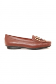 Ilario Ferucci Mocassins en cuir Lilac cognac