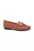 Ilario Ferucci Mocassins en cuir Lilac cognac