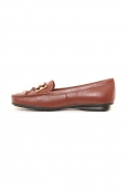 Ilario Ferucci Mocassins en cuir Lilac cognac