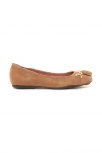 Ilario Ferucci Ballerines en cuir Limo cognac