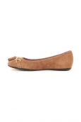 Ilario Ferucci Ballerines en cuir Limo cognac