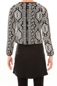 Bamboo's Fashion Veste Chiner BW682 noir et blanc