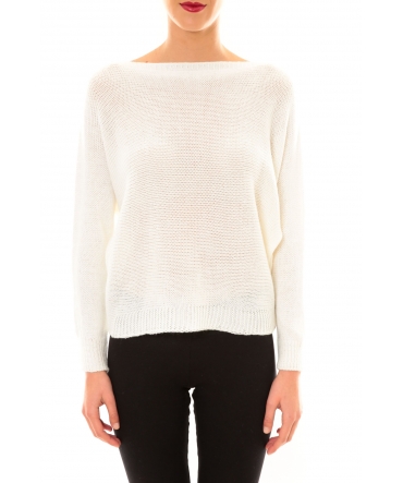 De Fil en Aiguille Pull Galina blanc