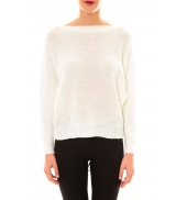 De Fil en Aiguille Pull Galina blanc