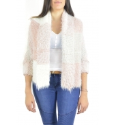 Gilet Bicolore LOLA blanc et rose