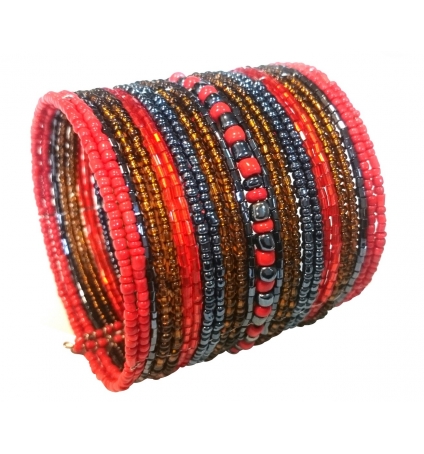 LVDLM Bracelet en perles Louisa rouge