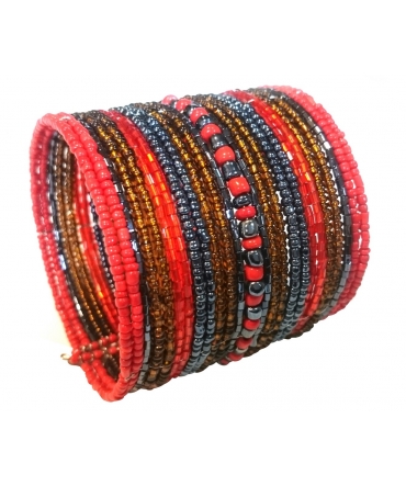 LVDLM Bracelet en perles Louisa rouge