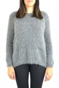 Pull Effet Noix Coco Anthracite 