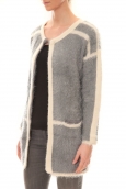 GILET 1815 BICOLOR  GRIS/BLANC