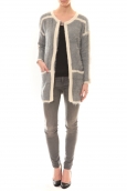 GILET 1815 BICOLOR  GRIS/BLANC