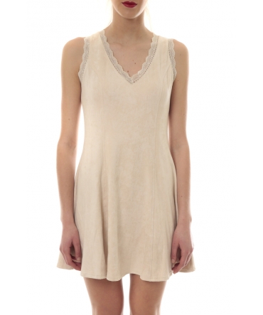 Robe suedine Beige