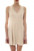 Robe suedine Beige