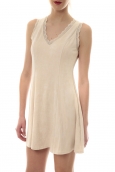 Robe suedine Beige