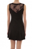 Robe suedine Noir