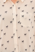 Chemise SALLY ecru imprimée zebre