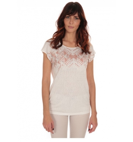 Les Petites Bombes Tee Shirt Manches courtes irisé Blanc S164006