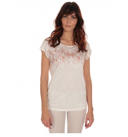 Les Petites Bombes Tee Shirt Manches courtes irisé Blanc S164006