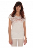 Tee Shirt Manches courtes motif irisé Blanc