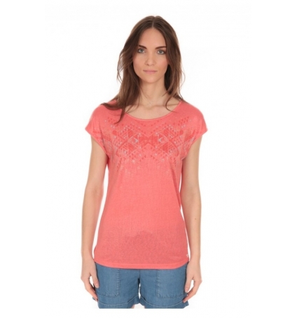 Les Petites bombes Tee Shirt Manches courtes irisé Corail S164006