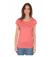 Les Petites bombes Tee Shirt Manches courtes irisé Corail S164006