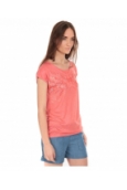 Tee Shirt Manches courtes motif irisé Corail