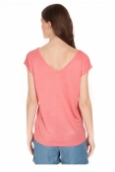 Tee Shirt Manches courtes motif irisé Corail