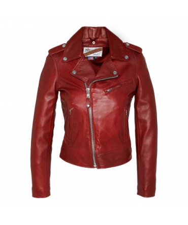  VESTE PERFECTO SANS CEINTURE SCHOTT Rouge