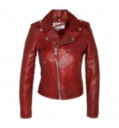 VESTE PERFECTO LCW1601D  SANS CEINTURE SCHOTT Rouge