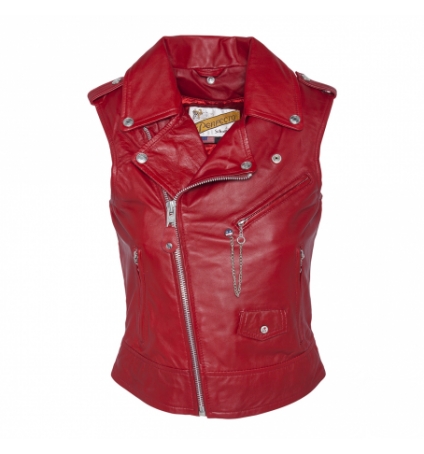 VESTE LCW 860 PERFECTO SANS MANCHES SCHOTT Rouge VESTE LCW 860 PERFECTO SANS MANCHES SCHOTT Rouge