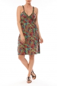 Robe Bretelle Cocody imprimée Fleurs