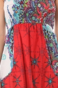 Robe bretelle Pamplona imprimée psychédélique