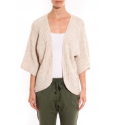 Gilet Ecru argentée manche 3/4  