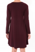 Robe Coquelicot  Col Rond Bordeaux 16202