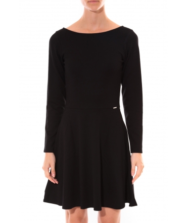 Robe Coquelicot Col V Noir 16201