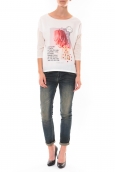 Tee shirt Coquelicot  Blanc 16425