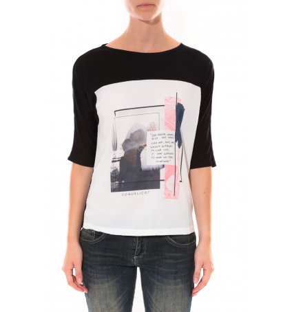 Tee shirt Coquelicot Noir & Blanc 16409