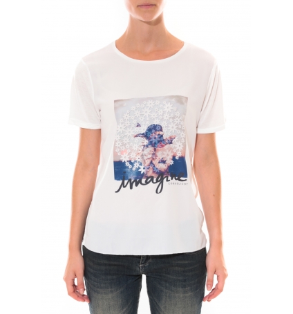 Tee shirt Coquelicot  Blanc 16426