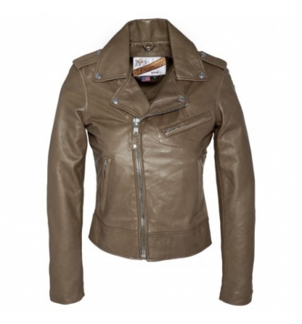 BLOUSON PERFECTO SCHOTT Taupe LCW 1601D BLOUSON PERFECTO SCHOTT Taupe LCW 1601D