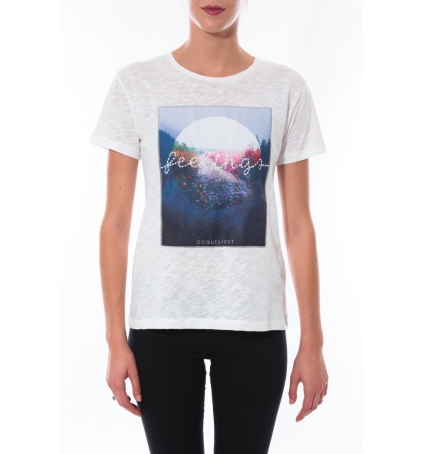 T-shirt Coquelicot Blanc 16423