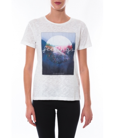 T-shirt Coquelicot Blanc 16423