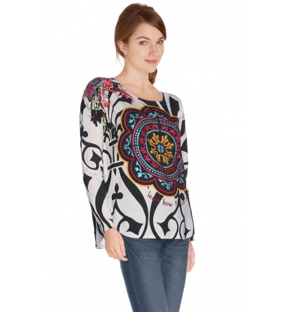 Desigual Pull Maya Blanc 61J21G2