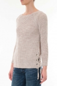 Pull Lacets Beige