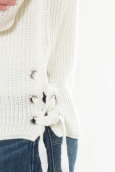 Pull Lacets Blanc